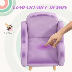 ZONEKIZ Cloud-Shaped Toddler Armchair, Kids Chair, 1.5-3 Years - Purple