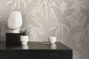 Galerie Welcome Home Bronze Brown Botanical Leaves Wallpaper