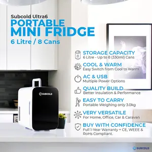 Subcold Ultra 6L Mini Fridge - Black