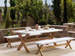 Garden Bench OLBIA Concrete White