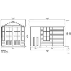 10 x 7 Summerhouse (12mm Tongue and Groove Floor and Roof)