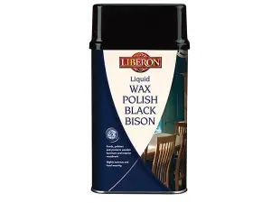 Liberon 069960 Liquid Wax Polish Black Bison Medium Oak 500ml LIBBBLWMO500