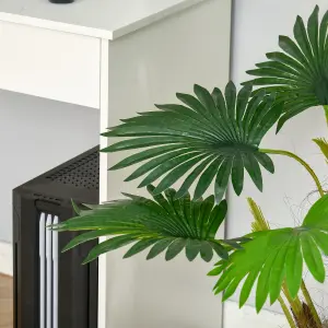 HOMCOM Artificial Palm Tree Fake Plant in Pot Indoor Outdoor Décor 135cm