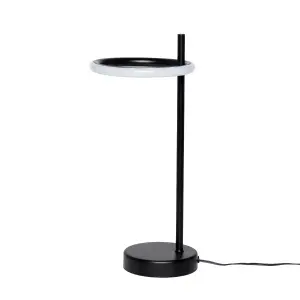 Inlight Belle Round Matt Black Integrated LED Table lamp