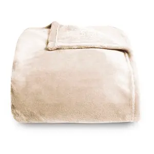 Silentnight Supersoft Collection Luxurious Throw Beige / W130 x L150cm