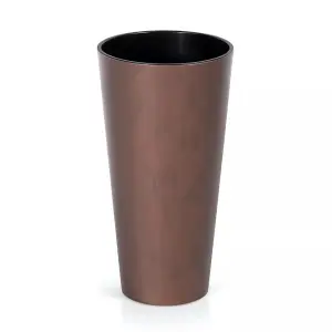 TUBUS 25cm Width Set of 1 Slim Corten Steel Flower Pot Tall