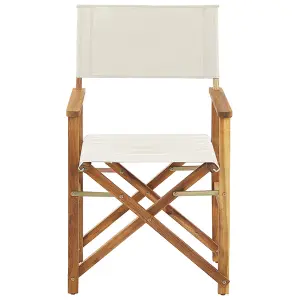 Set of 2 Garden Chairs CINE Acacia Wood Pink