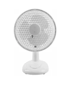 6inch Lightweight Desk Fan Portable 2 Speed Low Noise Oscillation Powerful Airflow Adjustable Tilt 3 Years Guarantee White