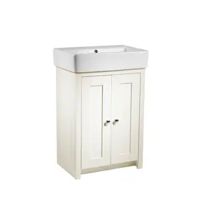 Newton 575mm Single Bathroom Vanity with Basin Linen White