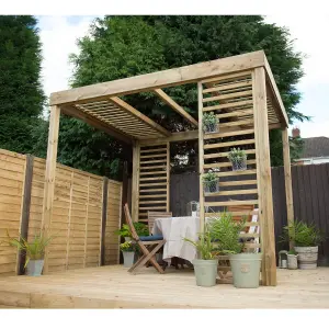 Forest Garden Dining Rectangular Pergola, (H)2400mm (W)3040mm