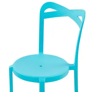 Set of 2 Garden Chairs CAMOGLI Turquoise