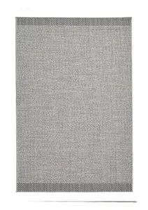 Seam Flat Weave Easy Clean Rug - Grey/Black - 160x220