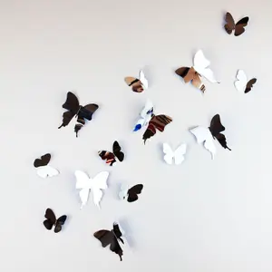 3D Butterflies Mirror Stock Clearance Wall Decor Art