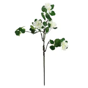 Pack of 6 x 60cm Flower Foliage Spray - White