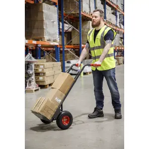 Sealey Heavy Duty Sack Truck With PU Tyres 250kg Capacity Black CST986HD