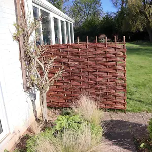 Willow Bunch Weave Hurdle Fence Panel 6ft x 3ft