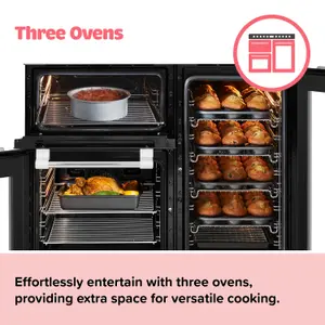 Leisure CS110F722X Freestanding Electric Range cooker with Gas Hob - Silver stainless steel effect