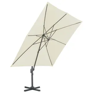 Berkfield Cantilever Umbrella with Aluminium Pole 300x300 cm Sand