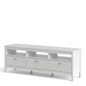 Madrid Tv-unit 3 drawers in White