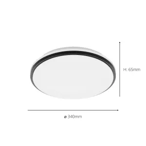 EGLO Pinetto IP44 Flush Mounted Minimalistic Ceiling Light