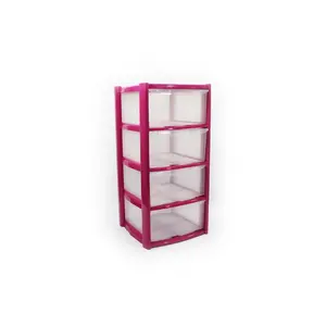 Morena 39cm Wide 4 -Drawer Solid Wood File Cabinet Pink