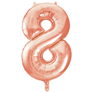 Unique Party 34 Inch Rose Gold Supershape Number Foil Balloon Rose Gold (7)