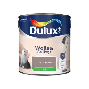 Dulux Walls & ceilings Heart wood Silk Emulsion paint, 2.5L