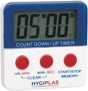 Hygiplas Countdown Timer With Magnetic Back And Large Digital Display