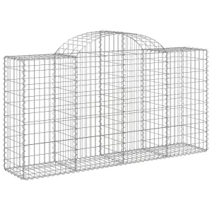 Berkfield Arched Gabion Baskets 40 pcs 200x50x100/120 cm Galvanised Iron