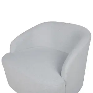 Armchair LAVIK Swivel Fabric Light Grey