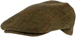 Jack Pyke Wool Blend Tweed Flat Cap, Tweed Brown / Large