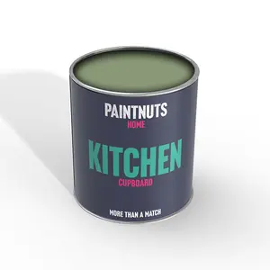 PaintNuts Solid Wood Laminated Kitchen Units Cupboard Cabinet Door Satin Paint - Pale Green - 250ml (RAL6021)