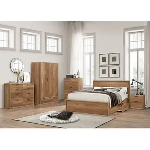 Birlea Stockwell Small Double Bed Rustic Oak