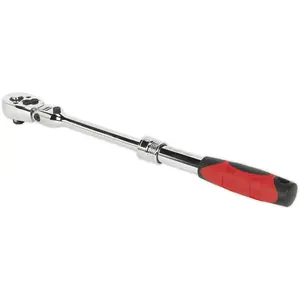 Versatile Extendable Flip Reverse Ratchet Wrench - 3/8 Inch Drive with Locking Flexi-Head