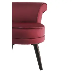 Interiors by Premier Wine Velvet Chair, Enchanting Sleep Swivel Chair, Easy to Assemble Accent Chair, Comfy Office Chair