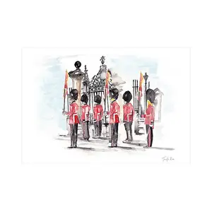 Jennifer Rose London Guards Print Red/White/Black (30cm x 40mm)