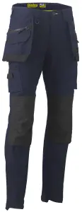 BISLEY WORKWEAR FLX & MOVE STRETCH UTILITY CARGO TROUSER WITH HOLSTER TOOL POCKETS NAVY 42S