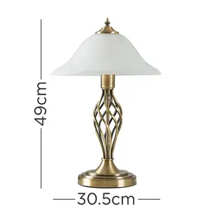 Mancia Metal Table Lamp (Set of 2) Antique Brass / No