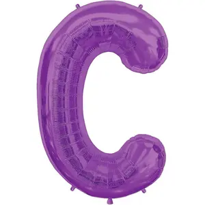 NorthStar C Letter Foil Balloon Purple (One Size)