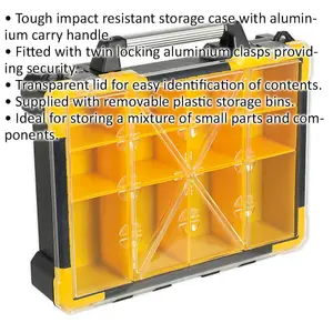 12 Compartment Parts Storage Case 490 x 425 x 110mm for Tools and Components