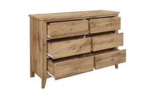 Birlea Hampstead 6 Drawer Chest Oak