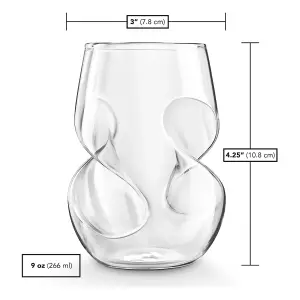 Original Products Final Touch Conundrum White Wine Glasses 266ml Set of 4 Clear