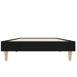 Berkfield Bed Frame Black 75x190 cm Engineered Wood