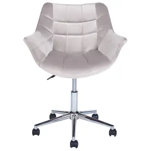 Desk Chair Velvet Grey LABELLE