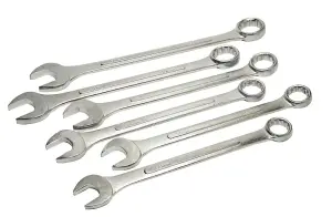 HILKA SPANNER SET LARGE 6PC COMBINATION METRIC 33MM - 50MM Ring Open 17300602