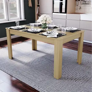 Iriemi Dining Table Oak / 74cm H x 150cm L x 90cm W