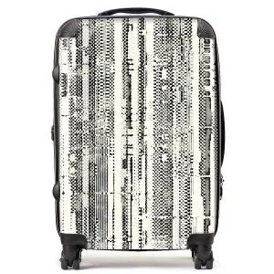 Washed Out Canvas Pattern Suitcase - Medium