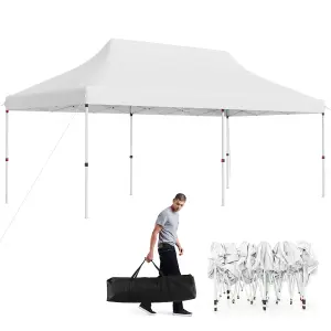 Costway 3M x 6M Pop-up Canopy Tent Folding Instant Sun Shelter w/ Carrying Bag