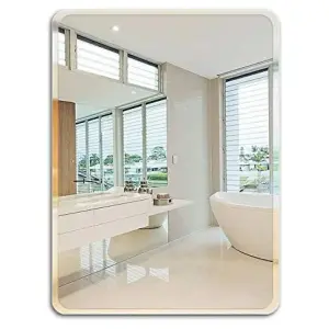 DEENZ Frameless 60X45Cm Wall Mounted Mirror Rectangular Round Corner Simple Elegant Design