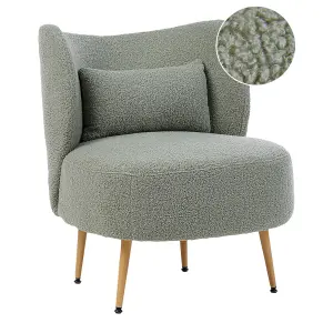 Armchair OTSBY II with Cushion Boucle Green